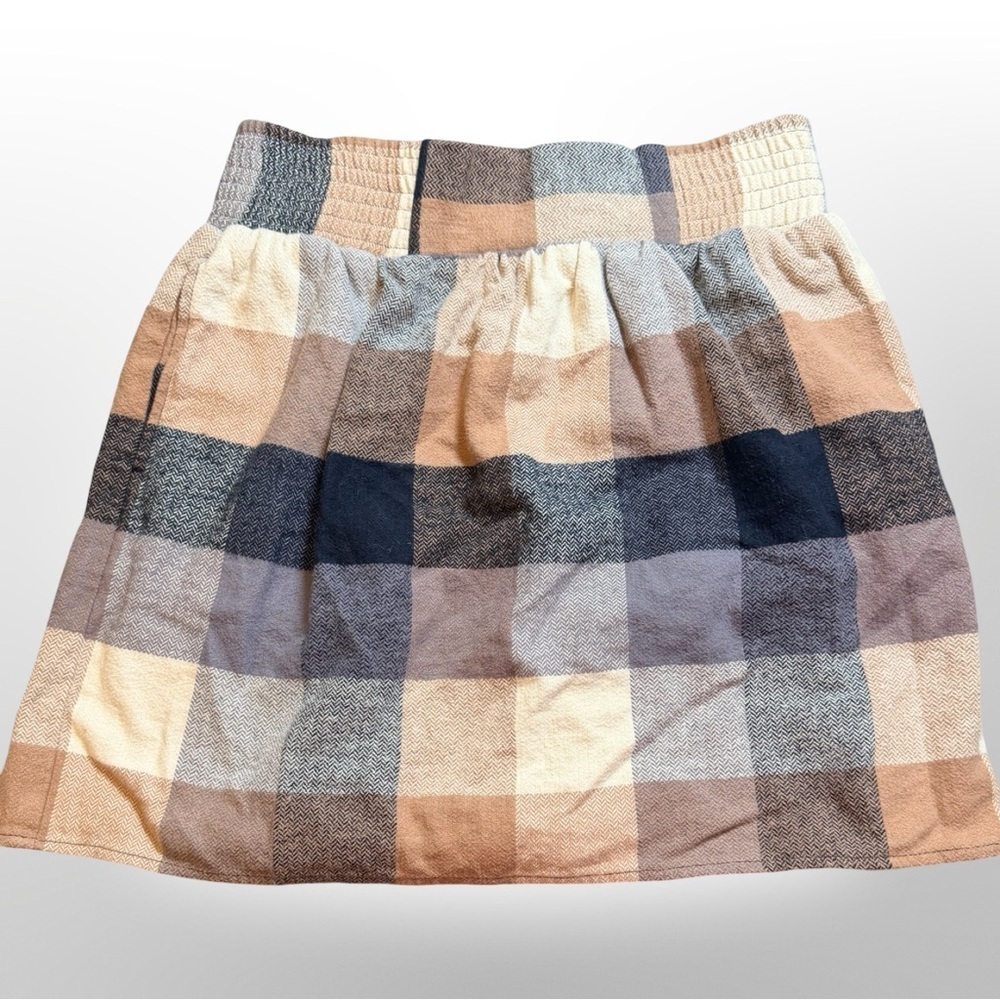 🖤🤍 🤎KAVU Plaid Flannel Skirt | Pockets | Size XS